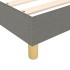Estructura de cama sin colchón tela gris oscuro 90x200