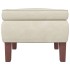 Sillón mecedora patas madera y taburete terciopelo color