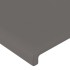 Cabecero con luces LED cuero sintético gris 160x5x118/128