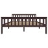 Estructura de cama madera maciza pino marrón oscuro 160x200