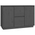 Aparador de madera maciza de pino gris 111x34x75
