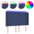 Cabecero con LED de tela azul 147x16x118/128