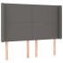 Cabecero con LED cuero sintético gris