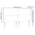 Cabecero con LED de terciopelo gris claro 163x16x118/128
