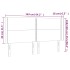 Cabecero con LED de terciopelo rosa 163x16x118/128