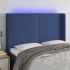 Cabecero con LED de tela azul 147x16x118/128