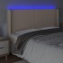 Cabecero con LED cuero sintético capuchino