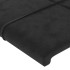 Cabecero con LED de terciopelo negro 203x16x118/128