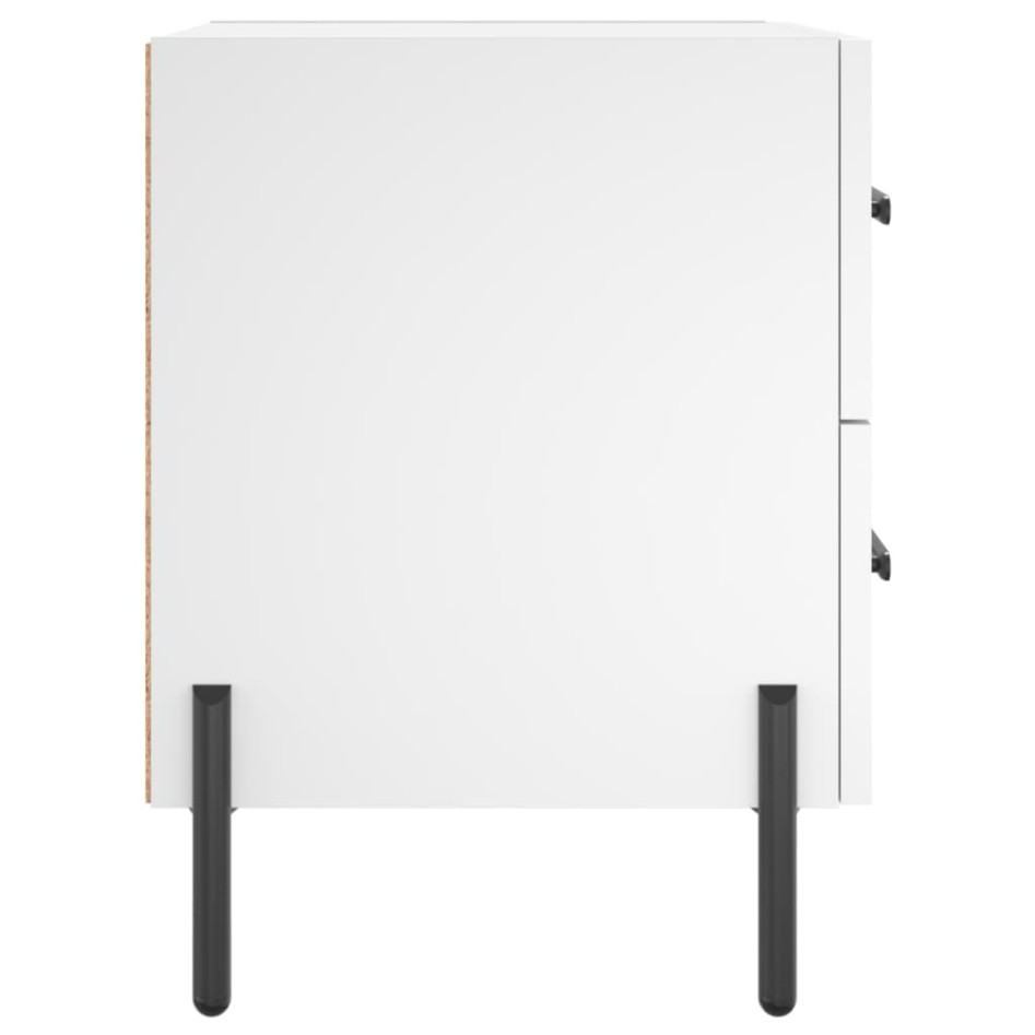 Mesitas de noche 2 uds madera ingeniería blanco 40x35x47,5