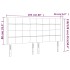 Cabecero con LED de terciopelo negro 203x16x118/128