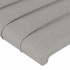 Cabecero con LED de tela gris claro 203x16x118/128