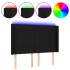 Cabecero con LED de tela negro 147x16x118/128