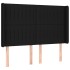Cabecero con LED de tela negro 147x16x118/128