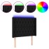 Cabecero con LED de tela negro 103x16x118/128