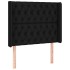 Cabecero con LED de tela negro 103x16x118/128