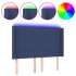 Cabecero con LED de tela azul 147x16x118/128