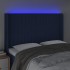 Cabecero con LED de tela azul 147x16x118/128