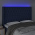 Cabecero con LED de tela azul 147x16x118/128