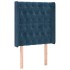 Cabecero con LED de terciopelo azul oscuro 83x16x118/128