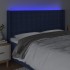 Cabecero con LED de tela azul 183x16x118/128