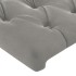 Cabecero con LED de terciopelo gris claro 147x16x118/128