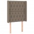 Cabecero con LED de tela gris taupe 83x16x118/128