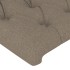 Cabecero con LED de tela gris taupe 83x16x118/128