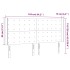 Cabecero con LED de terciopelo gris oscuro 163x16x118/128