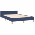 Estructura de cama sin colchón tela azul 120x200