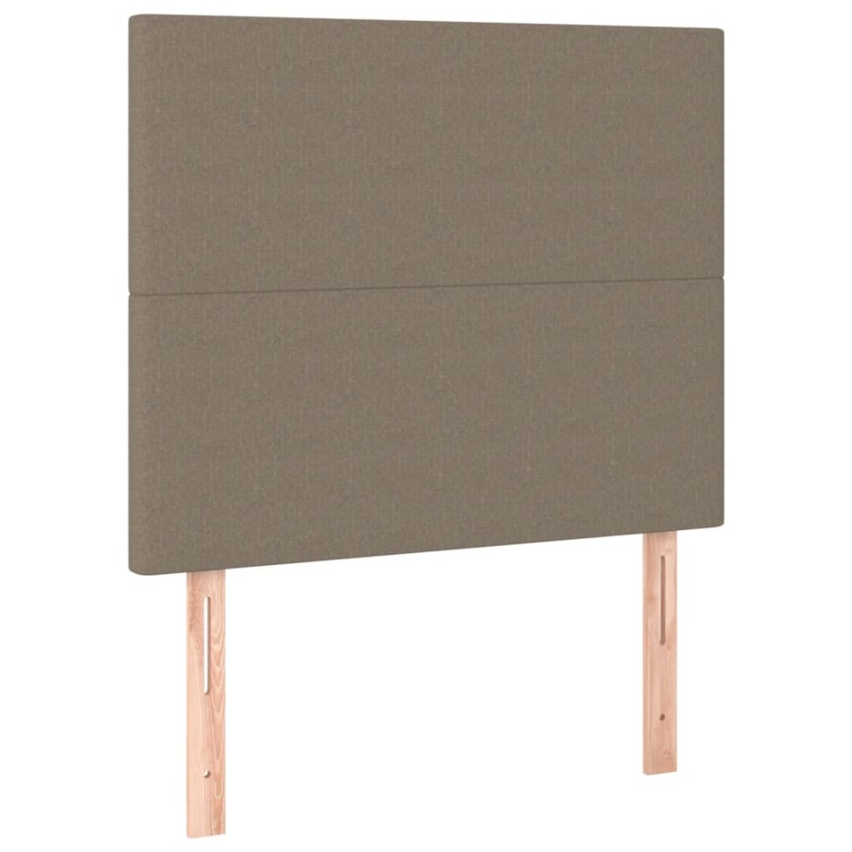 Estructura de cama sin colchón tela gris taupe 80x200