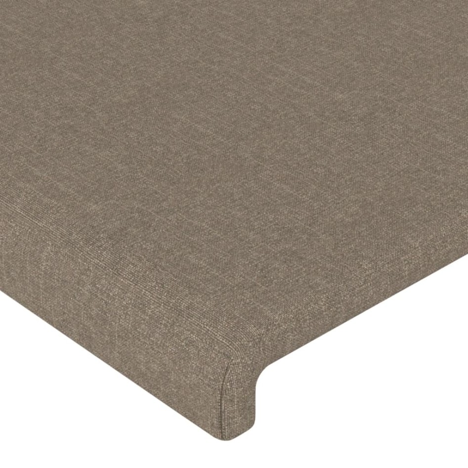 Estructura de cama sin colchón tela gris taupe 80x200