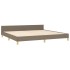 Cama sin colchón tela gris taupe 200x200