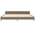 Cama sin colchón tela gris taupe 200x200