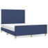 Cama sin colchón tela azul 140x190