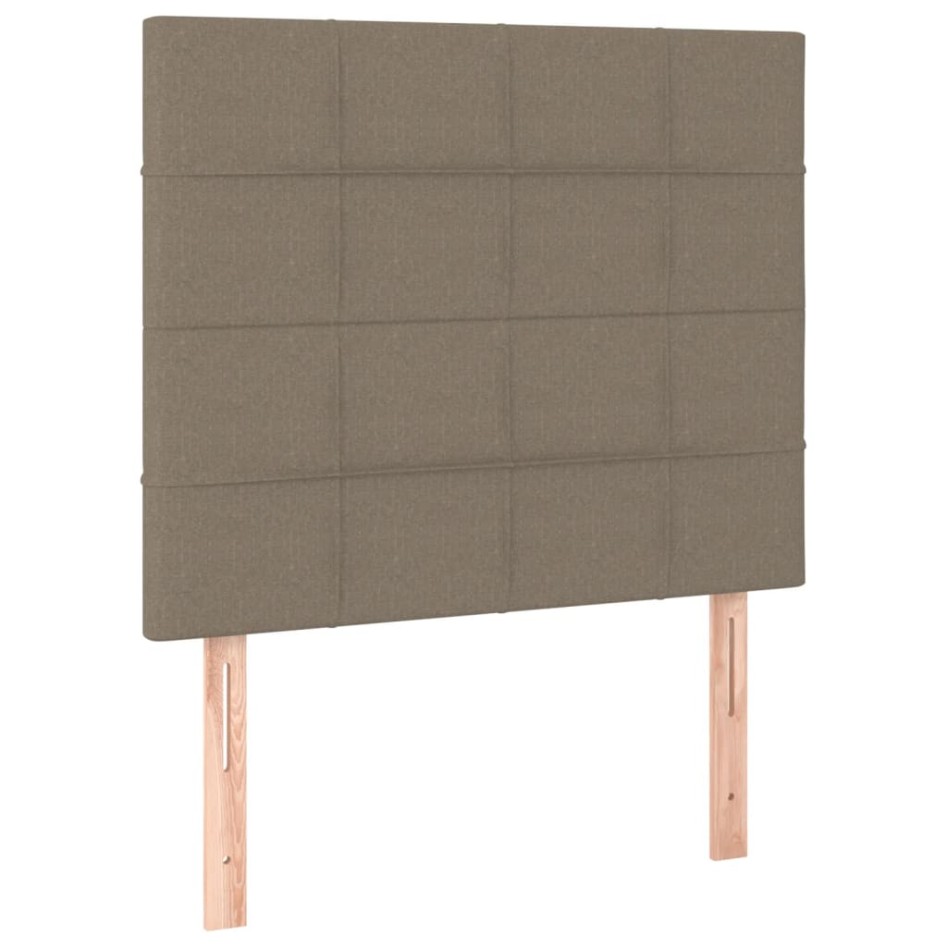 Estructura de cama sin colchón tela taupe 90x200