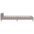 Estructura de cama sin colchón tela gris claro 90x190