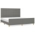 Cama sin colchón de tela gris oscuro 180x200