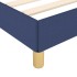 Estructura de cama sin colchón tela azul 90x190