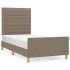 Estructura de cama sin colchón tela taupe 90x200