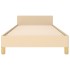 Estructura de cama sin colchón tela crema 80x200