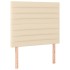 Estructura de cama sin colchón tela crema 80x200