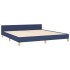 Cama sin colchón tela azul 160x200