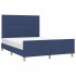 Cama sin colchón tela azul 140x200