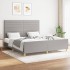 Cama sin colchón tela gris claro 160x200