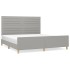 Cama sin colchón tela gris claro 160x200