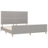 Cama sin colchón tela gris claro 160x200