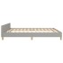 Cama sin colchón tela gris claro 160x200