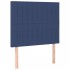 Estructura de cama sin colchón tela azul 120x200