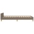 Estructura de cama sin colchón tela gris taupe 100x200