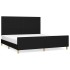 Cama sin colchón tela negro 180x200